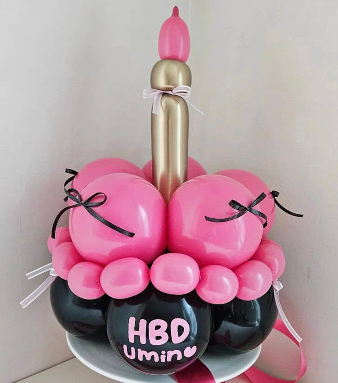 Balloon cake birthday hat