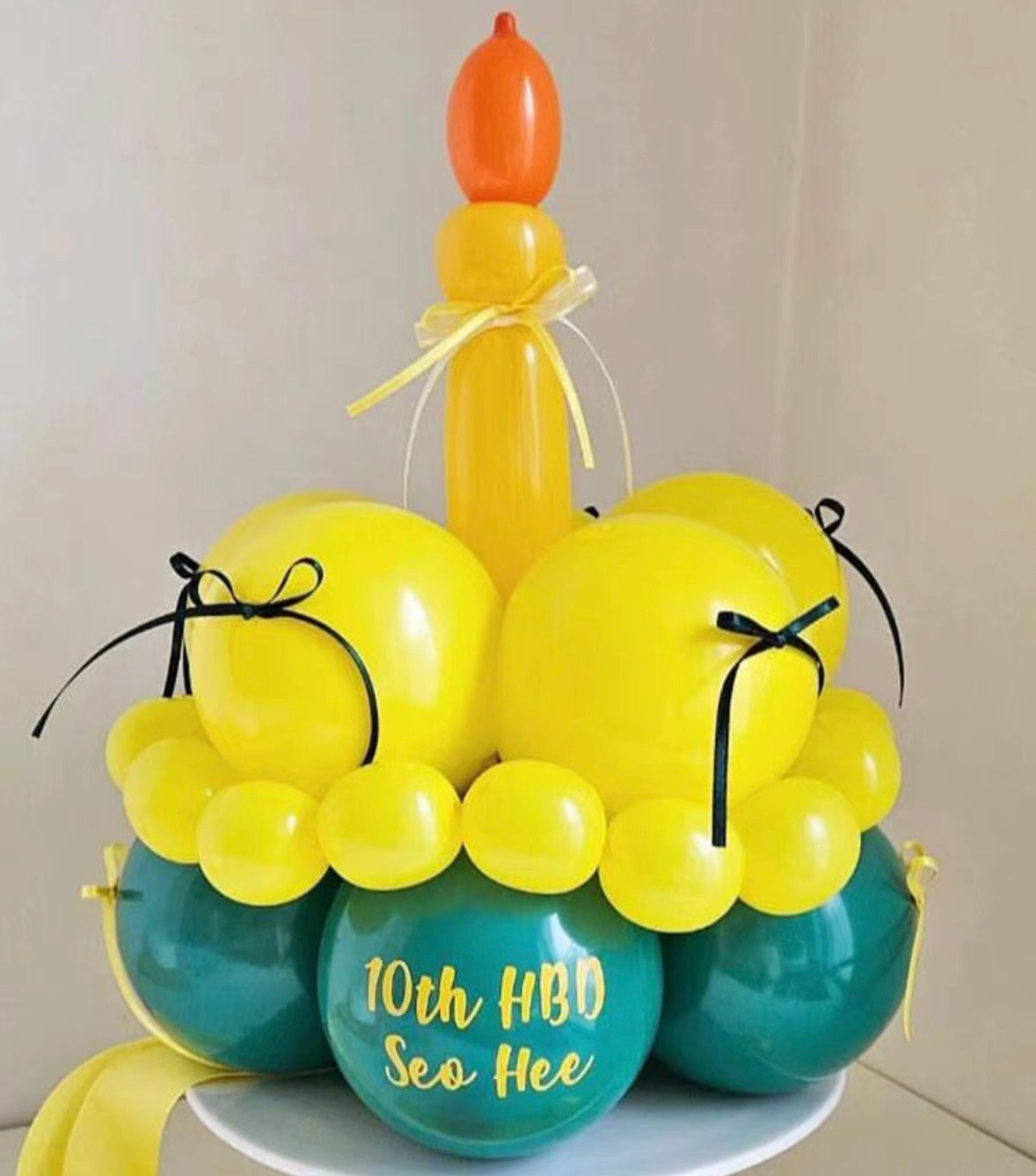 Balloon cake birthday hat