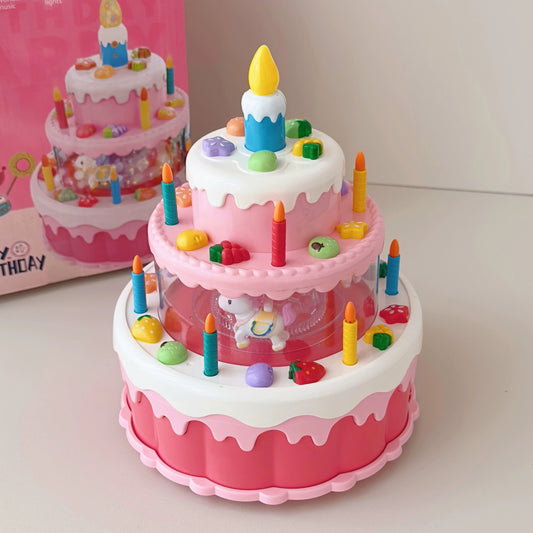 Musical Cake Toy with Blow-Out Candle Feature