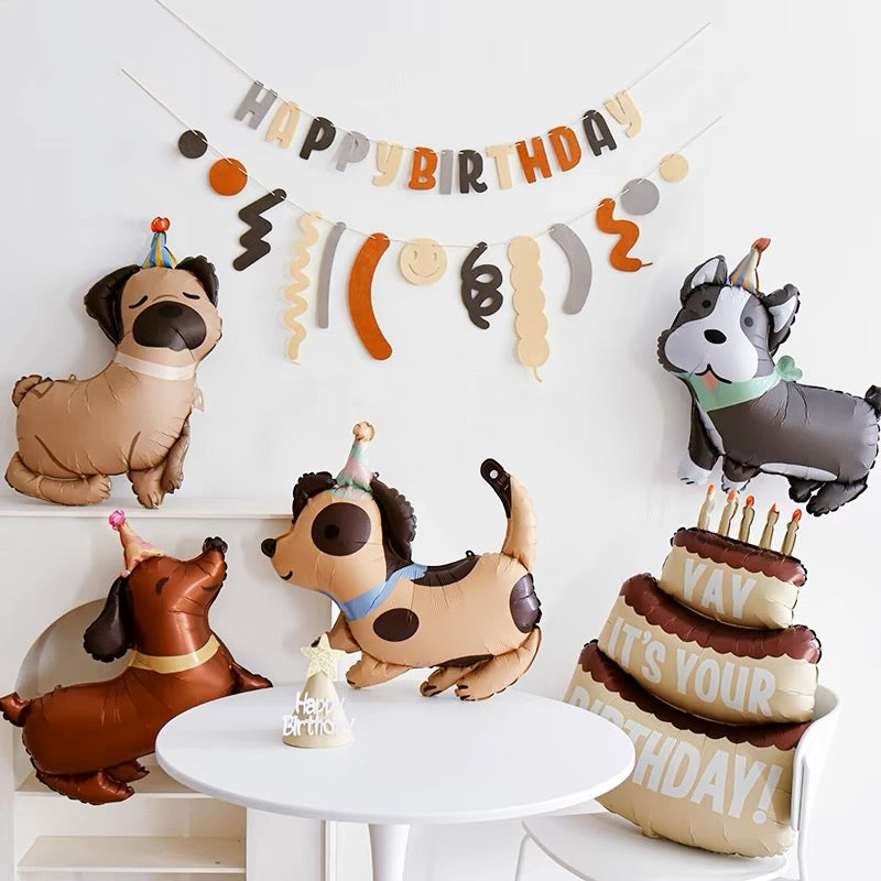 Dog Birthday Party Balloon Set