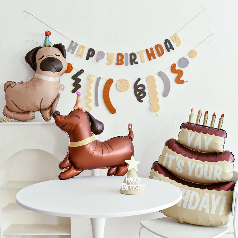 Dog Birthday Party Balloon Set