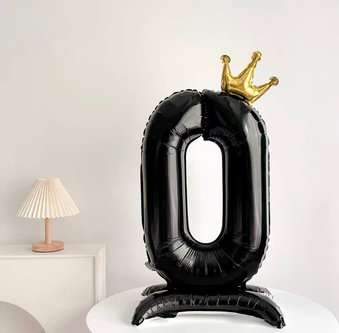 Black Crown Number Balloon