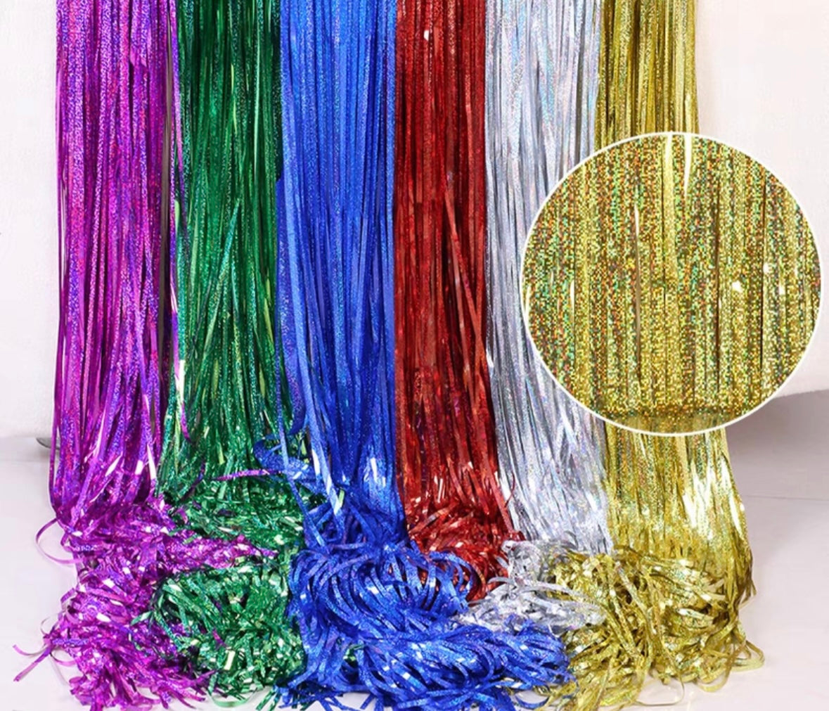 Glamour Sparkle Tinsel Curtain