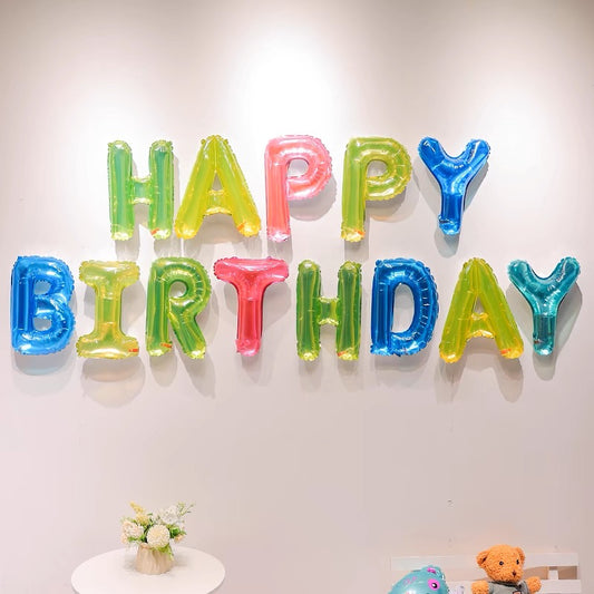 “Happy Birthday” Foil Balloon Banner