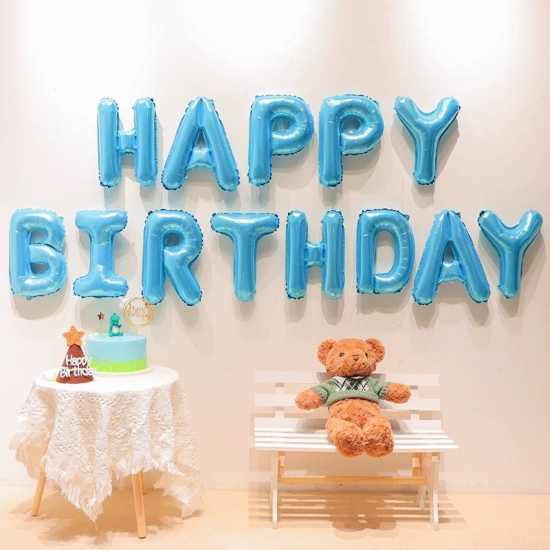 “Happy Birthday” Foil Balloon Banner