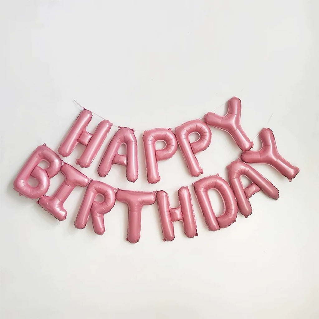 “Happy Birthday” Foil Balloon Banner