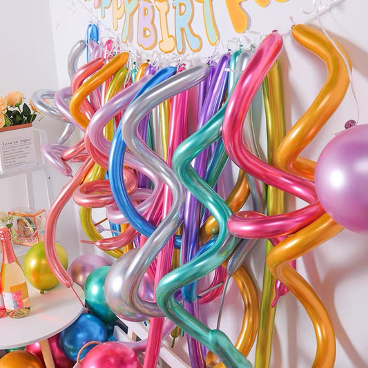 Metallic Glossy Long Balloons